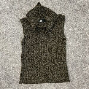 It's Our Time Black and Brown Cowl Neck Sweater